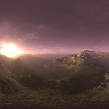 Evening Desert Mountains HDRI Sky