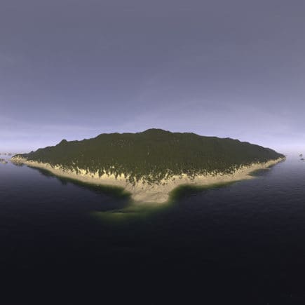 Late Afternoon Ocean Island HDRI Sky