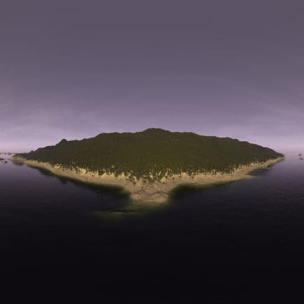 Early Evening Ocean Island HDRI Sky