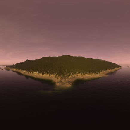 Evening Ocean Island HDRI Sky