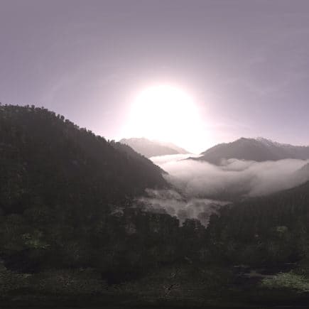 Late Morning Mountain Forest HDRI Sky