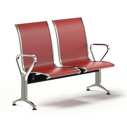 Red Waiting Chairs 3D Model