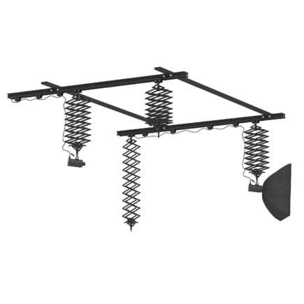 Photo studio ceiling rail system 3d model with a lamp and a softbox. Compatible with 3ds max 2010 (V-Ray, Mental Ray, Corona) or higher, Cinema 4D R15 (V-Ray, Advanced Renderer), Unreal Engine, FBX and OBJ.