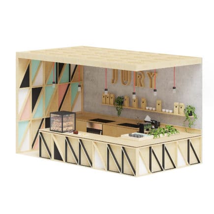 Wooden Kiosk 3D Model