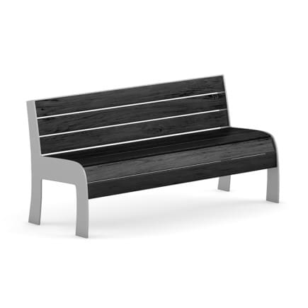 Black Wood Bench