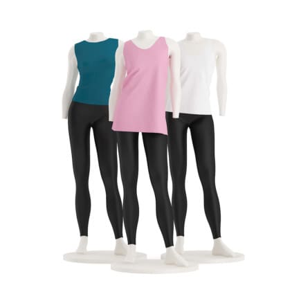 Store Mannequins with Shirts