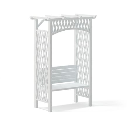 Garden Pergola with Bench 3D Model
