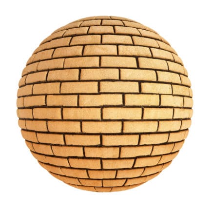 Orange Brick Wall PBR Texture