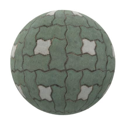 Green Concrete Pavement PBR Texture