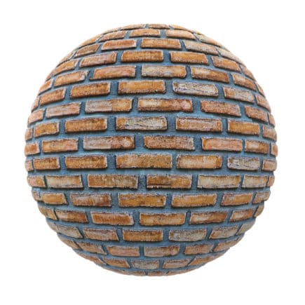 Orange Brick Wall PBR Texture