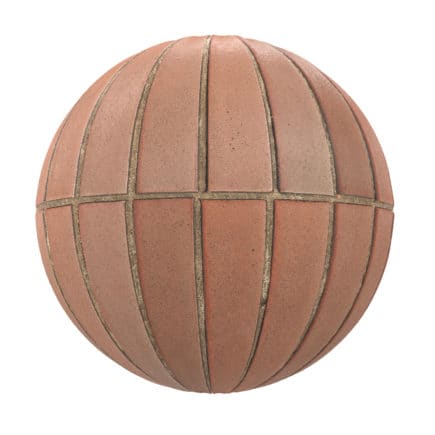 Red Brick Pavement PBR Texture