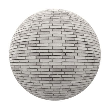 White Brick Wall PBR Texture